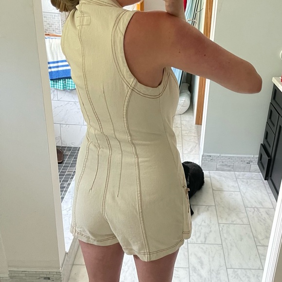 🏷️ VINTAGE Fore Warned Denim Skort/Jumper/Romper - Picture 11 of 15